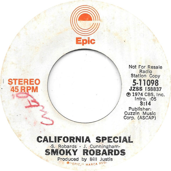 Smoky Robards : California Special (7", Mono, Promo)