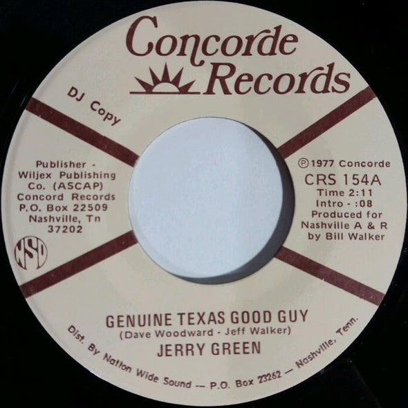 Jerry Green (7) : Genuine Texas Good Guy (7", Promo)