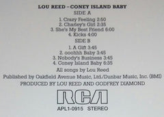 Lou Reed : Coney Island Baby (LP, Album, RE, RM)