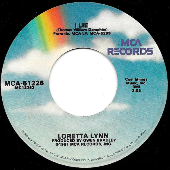 Loretta Lynn : If I Ain't Got It (You Don't Need It) / I Lie (7", Glo)