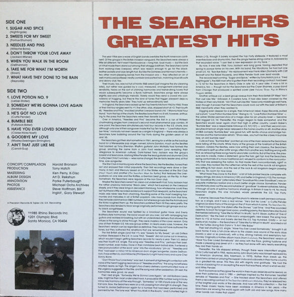 The Searchers : Greatest Hits (LP, Comp)