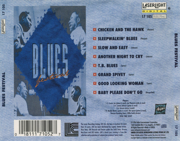 Cousin Joe, Lonnie Johnson (2), Victoria Spivey, Otis Spann, Muddy Waters : Blues Festival (CD, Comp)