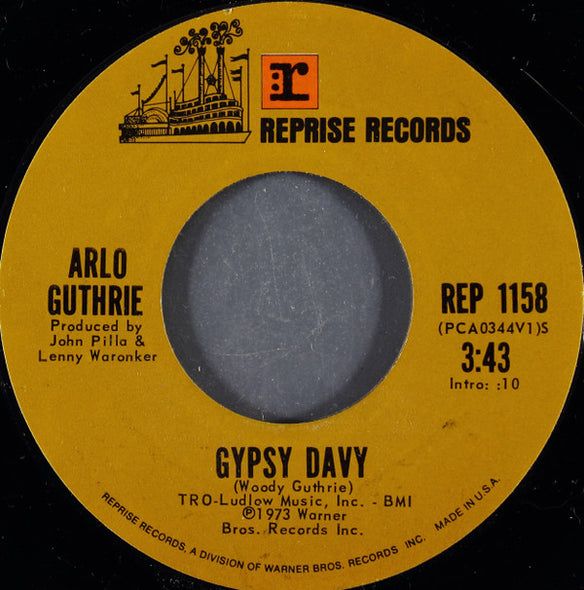 Arlo Guthrie : Gypsy Davy / Week On The Rag (7", Styrene, Ter)