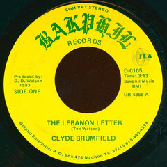 Clyde Brumfield / Tex Watson : The Lebanon Letter /  T.V. Pastor (7")