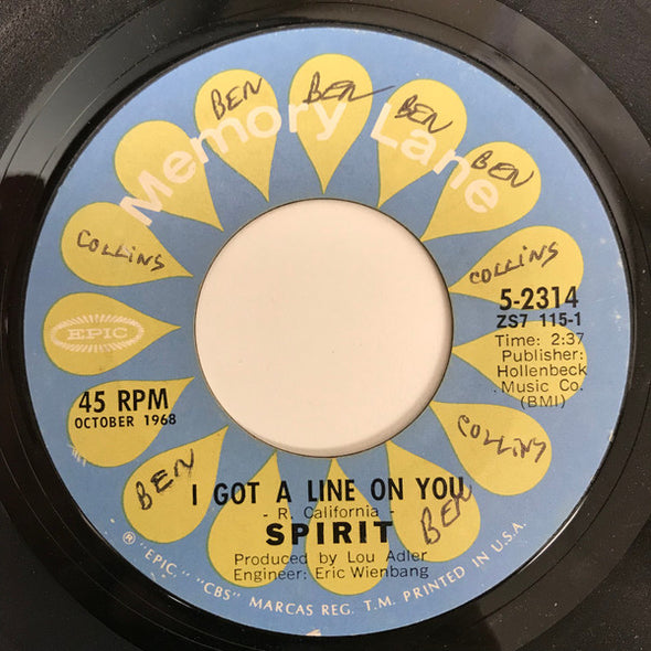 Spirit (8) : I Got A Line On You / 1984 (7", Single)