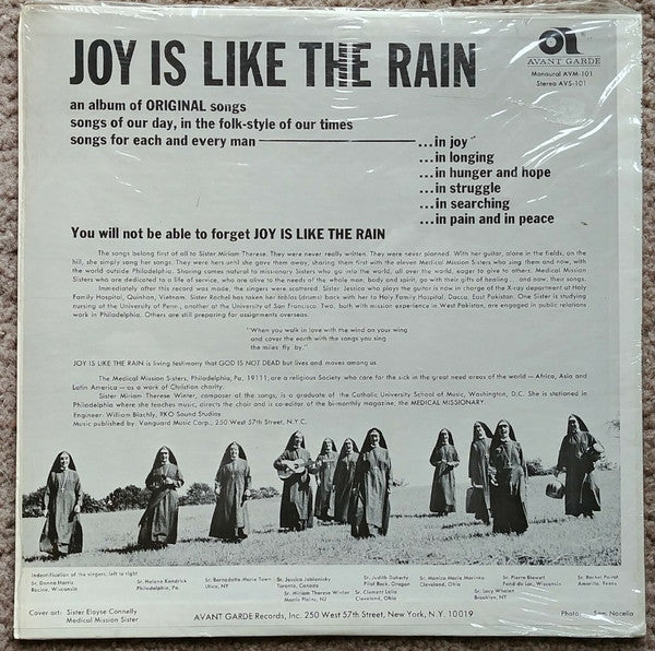 Medical Mission Sisters* : Joy Is Like The Rain (LP, Album)