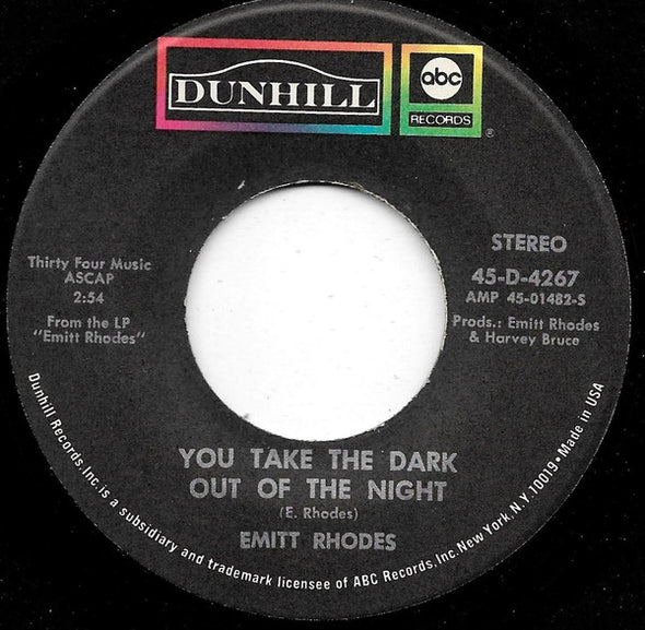 Emitt Rhodes : Fresh As A Daisy / You Take The Dark Out Of The Night (7", Single)