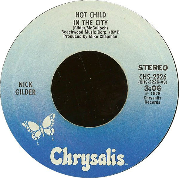 Nick Gilder : Hot Child In The City (7", Single, Styrene, Pit)