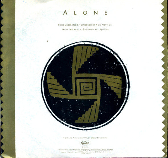 Heart : Alone (7", Single, All)