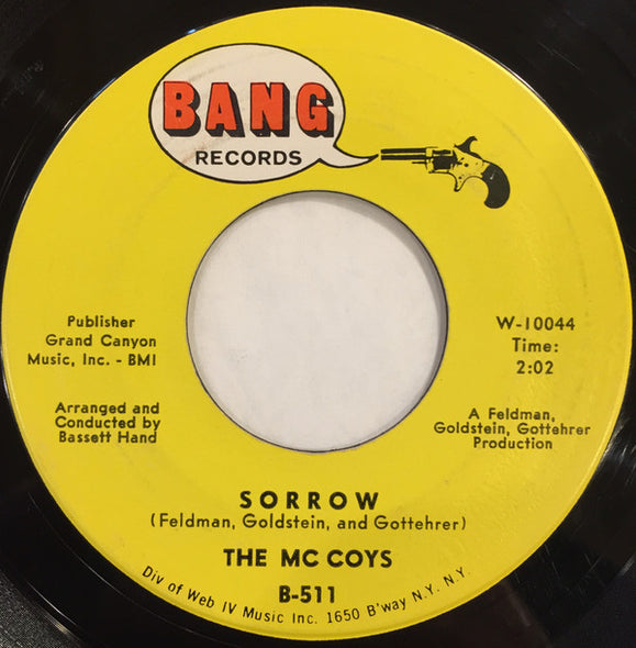 The McCoys : Fever / Sorrow (7", Single)