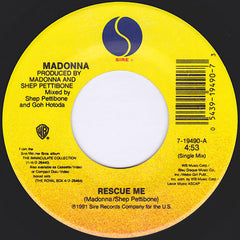 Madonna : Rescue Me (7", Single)