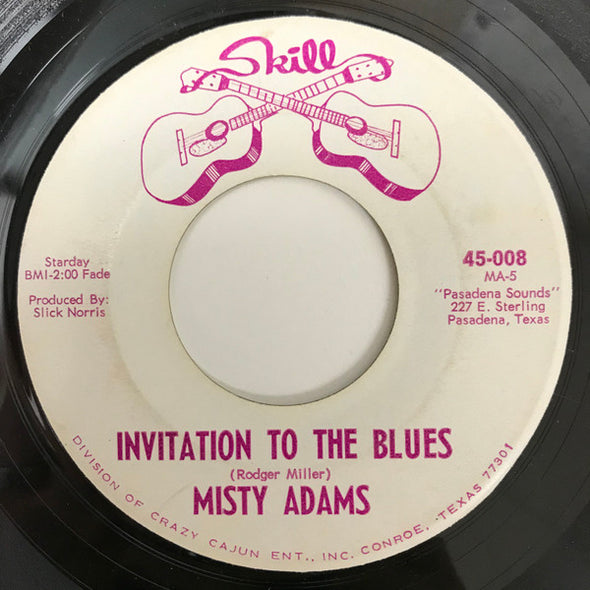 Misty Adams : I Just Don't Care Enough To Fight / Invitation To The Blues (7")