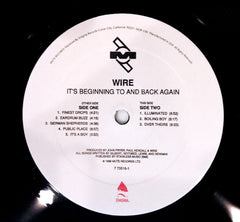 Wire : It's Beginning To And Back Again (LP, Album, SRC)