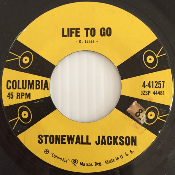 Stonewall Jackson : Life To Go / Misery Known As Heartache (7", Single)