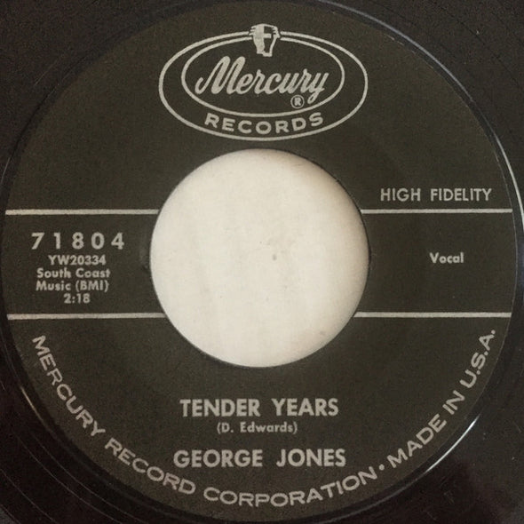 George Jones (2) : Tender Years (7", Single)