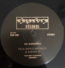 Fela Aníkúlápó Kuti* And Afrika 70* : No Agreement (LP, Album, RE)