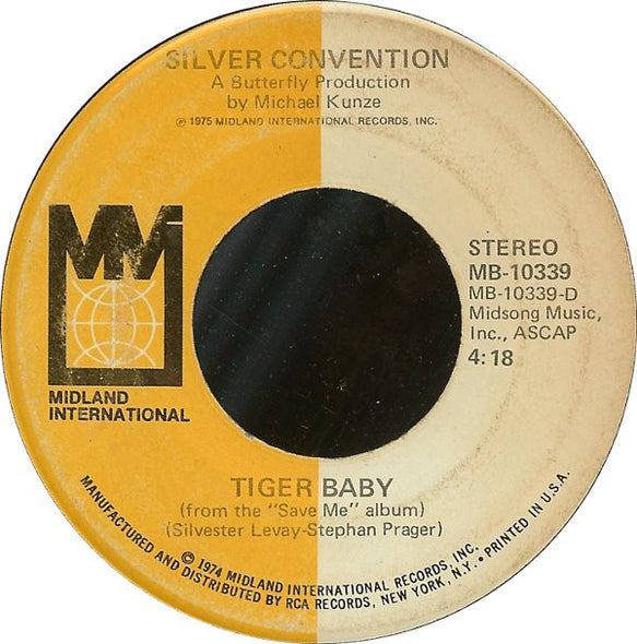 Silver Convention : Fly, Robin, Fly / Tiger Baby (7", Single, Ind)