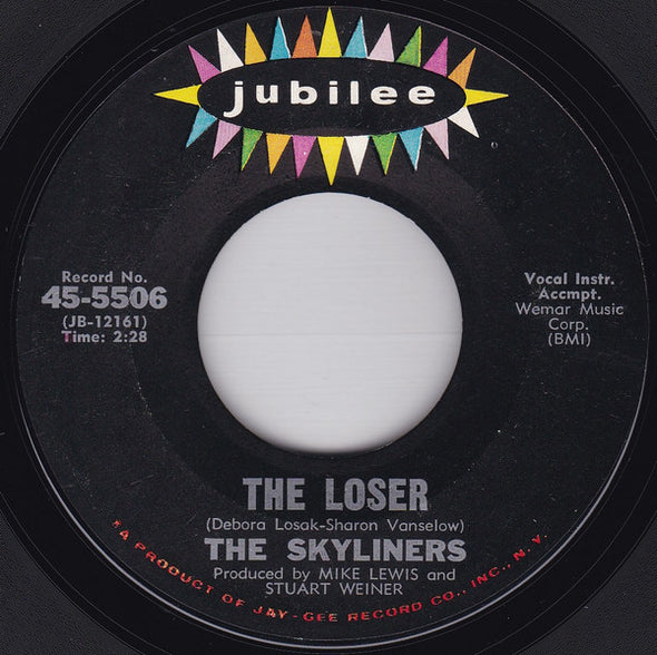 The Skyliners : The Loser / Everything Is Fine (7", Single, Styrene, Mon)