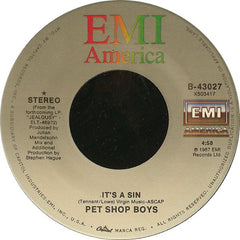 Pet Shop Boys : It's A Sin (7", Single)