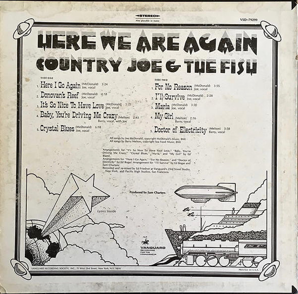 Country Joe & The Fish* : Here We Are Again (LP, Album, Pit)