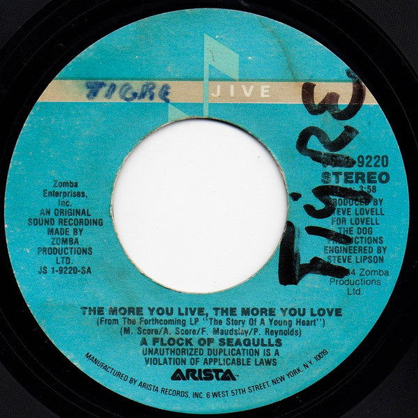 A Flock Of Seagulls : The More You Live, The More You Love (7", Single)