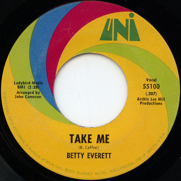 Betty Everett : There'll Come A Time / Take Me (7", Single)
