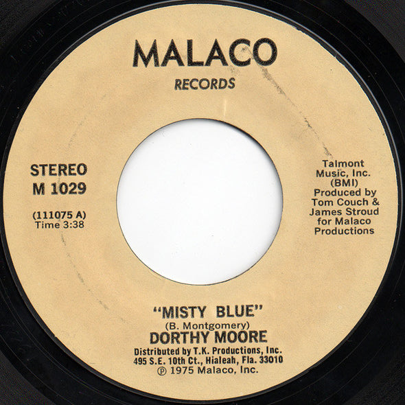 Dorthy Moore* : Misty Blue (7", M/Print, Styrene, Mon)