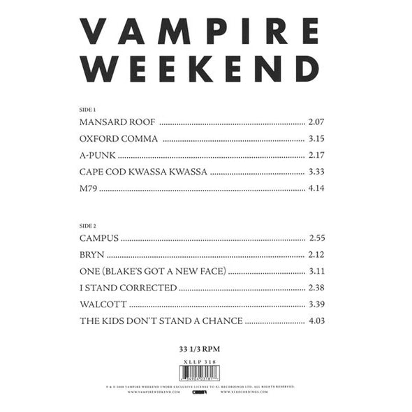 Vampire Weekend : Vampire Weekend (LP, Album)