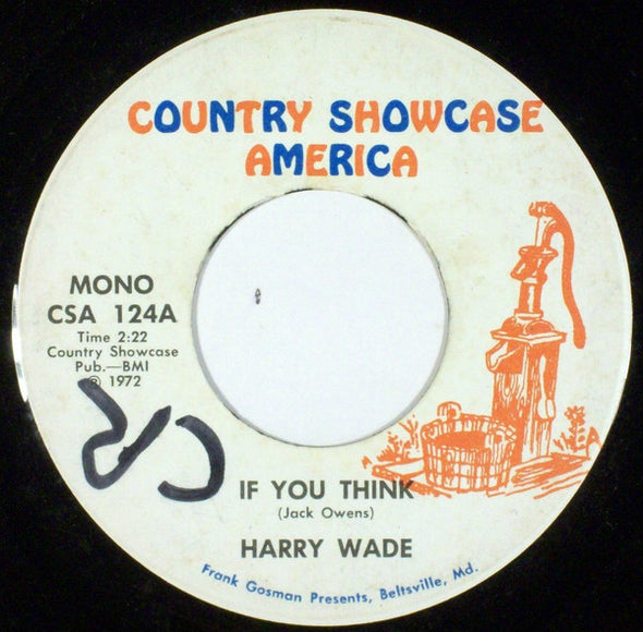Harry Wade : If You Think  (7")