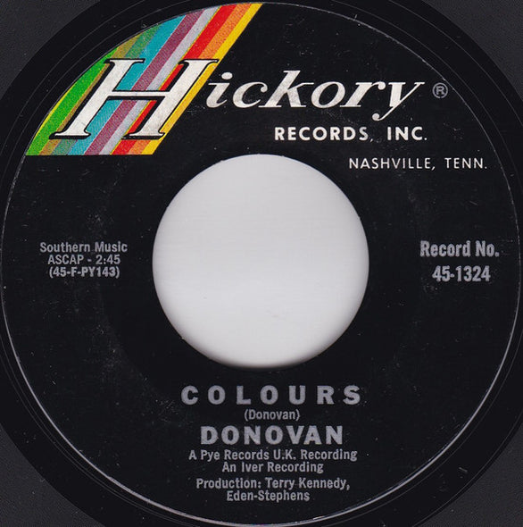 Donovan : Colours / Josie (7", Single, Mon)