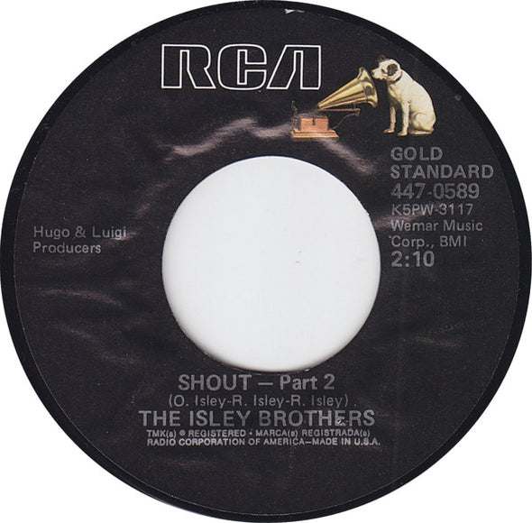 The Isley Brothers : Shout (7", Single, Mono, RE, Styrene, Ind)