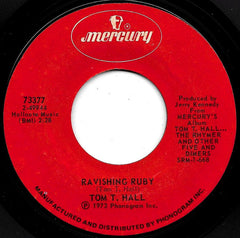 Tom T. Hall : Ravishing Ruby / I Flew Over Our House Last Night (7", Single, Styrene, PRC)