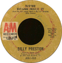Billy Preston : Space Race / We're Gonna Make It (7", Single, Styrene, Pit)
