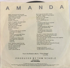 Boston : Amanda (7", Single, Pin)