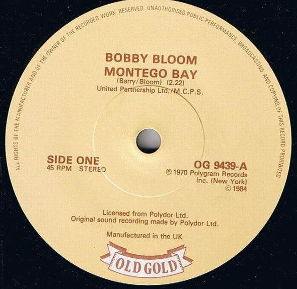 Bobby Bloom / Chakachas : Montego Bay / Jungle Fever (7", Single)