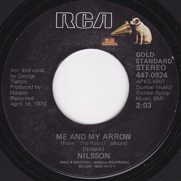 Nilsson* : Without You / Me And My Arrow (7", Single, RE, Styrene)