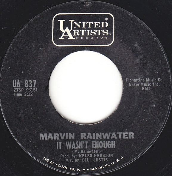 Marvin Rainwater : It Wasn't Enough (7")