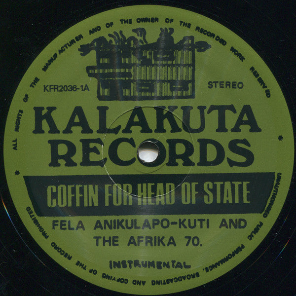 Fela* & Africa 70 : Coffin For Head Of State (LP, Album, RE)