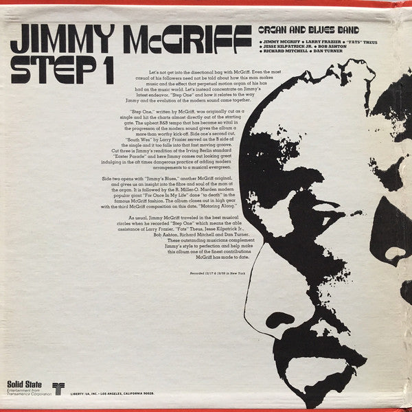 Jimmy McGriff Organ And Blues Band : Step 1 (LP, Album, Gat)