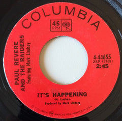 Paul Revere And The Raiders* Featuring Mark Lindsay : Cinderella Sunshine / It's Happening (7", Single, Styrene, Ter)