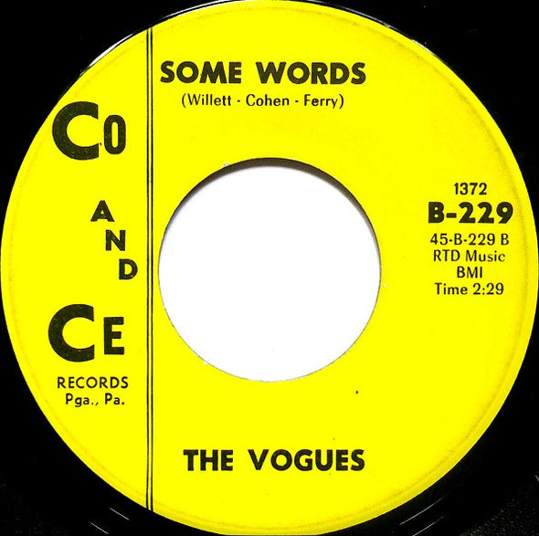 The Vogues : You're The One / Some Words (7", Single)