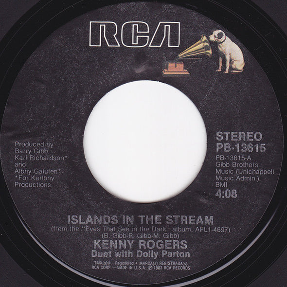 Kenny Rogers Duet With Dolly Parton : Islands In The Stream (7", Single, Styrene, Ind)