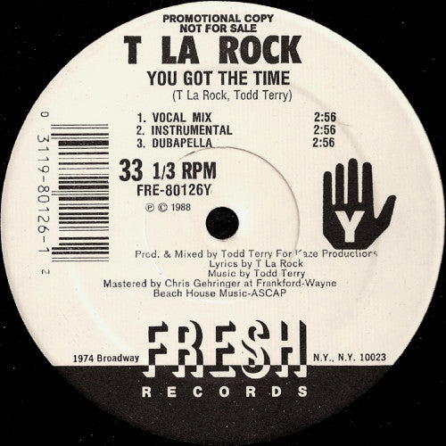 T La Rock : Flow With The New Style (12", Promo)