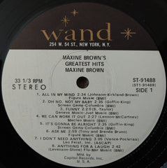 Maxine Brown : Maxine Brown's Greatest Hits (LP, Comp, Club)