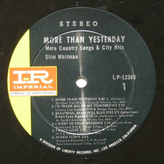 Slim Whitman : More Than Yesterday (LP, Album)