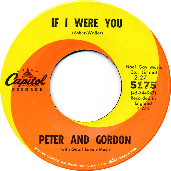 Peter And Gordon* : A World Without Love / If I Were You (7", Single, Scr)