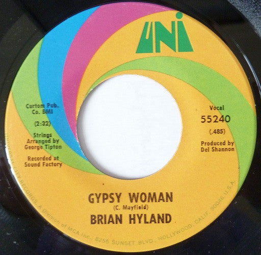 Brian Hyland : Gypsy Woman / You And Me (#2) (7", Single)