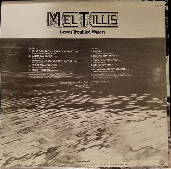 Mel Tillis : Loves Troubled Waters (LP, Album, Pin)