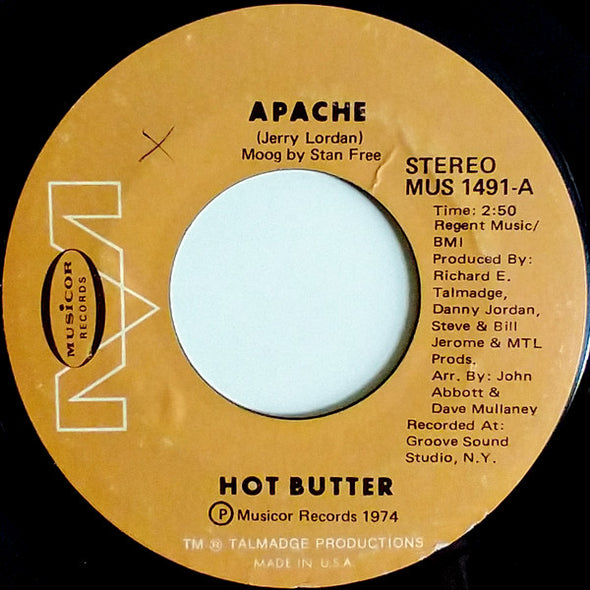 Hot Butter : Apache (7", Single)