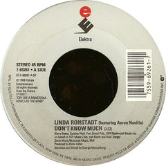 Linda Ronstadt Featuring Aaron Neville : Don't Know Much / Cry Like A Rainstorm (7", Single, Spe)